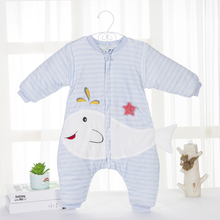 （派婴宝）婴儿睡袋 秋冬分腿睡袋防踢被 宝宝长袖睡袋c春秋冬季新生儿抱被儿童睡袋 6219蓝色（适合0个月-2岁宝宝） 均码