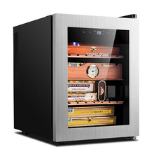 茄龙（CIGARLOONG）CL-90C雪茄柜恒温保湿电子雪茄保湿柜雪松木层架雪茄盒 银色