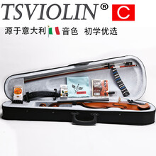 台氏（Tsviolin）考级小提琴实木初学者手工儿童成人演奏级小提琴练习用琴儿童小提琴乐器 进阶甄选款哑光人工虎纹1/4身高125cm适用