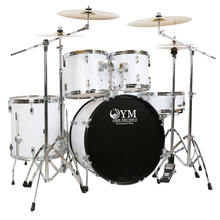 一秒（ONESECOND）架子鼓成人五鼓三镲儿童专业爵士鼓5鼓3镲4镲5镲初学者练习教学+鼓凳鼓棒 5鼓4嚓白色