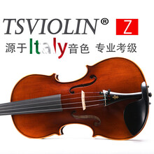 台氏2020进口欧料经典纯手工整板小提琴虎纹儿童演奏级专业级成人乐器演奏小提琴30天试用退换 3/4 意大利专业手工1716年咖啡色