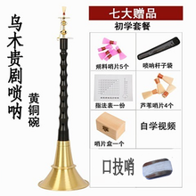 舒弗  湖南贵剧民间唢呐铝杆唢呐乌木唢呐调唢呐乐器全套 乌木唢呐/杆长29.8厘米+七