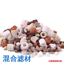 鱼缸客厅小型超白玻璃小鱼缸桌面圆柱形鱼缸造景过滤器材料潜水氧气泵水族箱装饰摆循环生态家用led灯草缸 滤材礼包【赠品单拍不发】