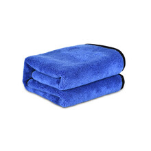 洗车毛巾 擦车布专用巾 细纤维强吸水双层不留痕不掉毛超细纤维吸水毛巾汽车用品 60*30cm 超纤维加厚毛巾【2条装】蓝色