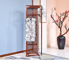 慢象红木家具非洲花梨（学名：刺猬紫檀）实木衣帽架挂衣架置物架中式衣帽架衣架卧室落地衣帽架 红色