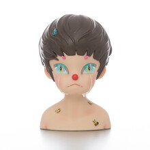 本艺术空间 郝朗作品《少年》艺术衍生品摆件 男孩造型雕塑个性动漫手伴 创意礼物治愈系哭泣的少年限量 哭泣的少年 PVC-小号