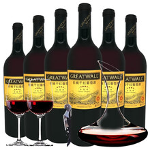 【超市红酒】长城（GreatWall）红酒 星级系列中粮长城干红葡萄酒 三星四星五星1 四星赤霞珠 750*6瓶 整箱