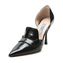 普拉达 PRADA 女士黑色牛皮高跟皮鞋 1I232L 055 F0002 F 095 38码