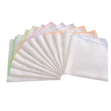 艾娜骑士 纱布口水巾 婴儿围嘴宝宝喂奶巾手帕新生儿洗脸洗澡方巾7件 7色/包-32x32cmx7