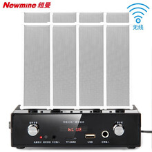 纽曼（Newmine）无线调频户外防水音柱壁挂音响套装 室外商铺学校广播背景音乐有源无线壁挂音箱组合 D10 有源无线调频防水音柱套装一拖八