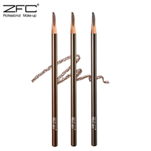 ZFC眉笔坎刀可削式一字眉不易脱妆鸭嘴铅笔眉笔 02深棕色