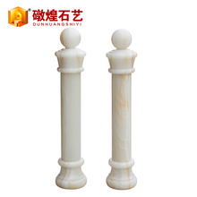 【礅煌石艺】定制将军柱护栏栏杆立柱大理石楼梯扶手透光柱灯饰柱