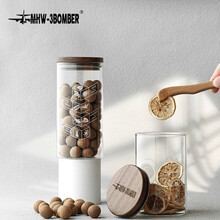 MHW-3BOMBER轰炸机咖啡豆密封罐 玻璃瓶子储物罐 茶叶干货保存罐 700ML