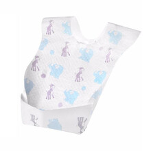 喜亲宝婴儿一次性吃饭围兜 新生儿童宝宝口水巾围嘴小孩防水饭兜罩衣20片 小象