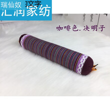 2019新款决明子小圆枕头颈椎枕棒女荞麦皮护颈枕脊椎圆柱枕Q 咖啡色决明子