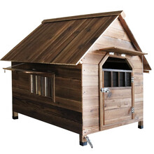 憨憨宠 狗窝室外户外狗笼狗屋大型犬中型犬小型犬狗房子别墅宠物实木狗笼 XL号 长99宽92高95