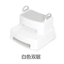 ifam韩国进口 宝宝人字纹手扶脚踏凳 双层可分离手扶椅 多功能安全防滑增高凳 白色双层