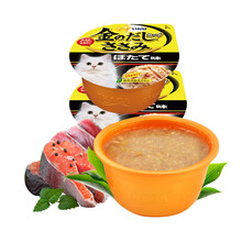 伊纳宝 金味道杯 日本猫罐头 宠物猫零食 INABA猫布丁猫湿粮80g 金枪鱼与扇贝味6罐
