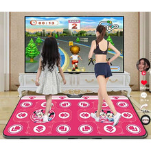 电视跑步游戏毯成人多功能运动毯电视跑步家用跳舞毯双人无线跳舞连接智能电视游戏机运动毯电视跑步 高配米奇红30毫米送4G送舞台灯 PVC30MM加