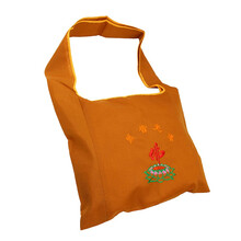 十方利   定做佛教用品僧包 单肩包 罗汉包黄色三戒包 居士包佛光普照 海清 图片色