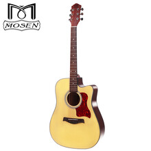 莫森(mosen)DC41云杉民谣初学者木吉他入门吉它jita升级款原木色缺角41英寸