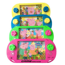 水中套圈圈游戏机水机童年套圈游戏90后儿童游戏机学生益智玩具 粉红猪