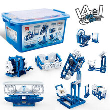 邦宝steam拼装智能电子积木创客教具带电机中小学生物理自然科普气象光电探究 14合1光的探究