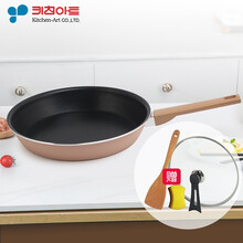 Kitchenart 韩国进口不粘锅炒锅蒙特平底煎锅少油烟煎蛋饼牛排炒菜锅电磁炉燃煤气灶通适用 韩国进口【28CM煎锅磁火通用+锅盖】