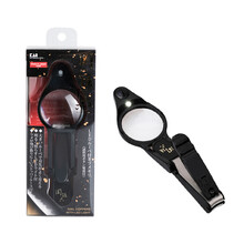 kai/贝印 日本关孙六LED灯放大镜指甲刀2.5倍放大老人儿童指甲钳防飞溅指甲剪 关孙六LED灯放大镜指甲刀(黑色)