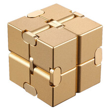 儿童玩具 无限魔方 合金创意解压发泄玩具 减压神器减压变形 抖音网红同款办公室无聊用品玩具 无限魔方升级款-土豪金