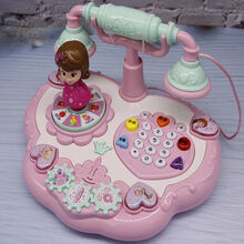 公主电话机女宝宝0-1-3周岁小男孩音乐早教4-5岁儿童幼儿益智玩具 公主早教电话机（充电版）粉色