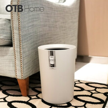 阿司倍鹭asvel日本双层垃圾桶家用创意客厅厨房北欧办公室卫生间厕所 圆型双层-白色