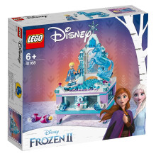 乐高LEGO迪士尼公主艾莎冰雪奇缘爱丽儿贝儿灰姑娘公主女孩小颗粒塑料积木拼插玩具 41168 艾莎的创意珠宝盒