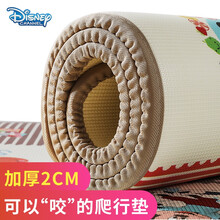 迪士尼(Disney)婴儿爬行垫加厚2cm双面宝宝爬爬垫XPE环保地垫客厅防滑安全儿童游戏毯整张 淡雅米奇+方格米奇【双面图案+SC/SGS检测】 180cm*150m*1.5cm【XPE高密度】