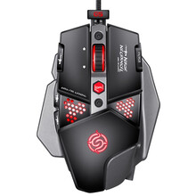 蝰蛇电竞游戏炫光吃鸡绝地求生守望先锋lol逆战cf金属机械台式电脑笔记本网吧有线宏鼠标 G9 黑色 金属机械游戏鼠标【压枪宏版】