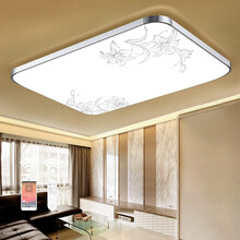 LED客厅灯 吸顶灯 卧室灯 灯具照明 方灯圆灯 客卧套餐组合 60*40cm无极32W（12-16平） 银色边框