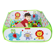 费雪儿童海洋球池围栏宝宝游戏屋波波球室内游乐场玩具 F0317围栏绿+98海洋球+弹力球+按摩球