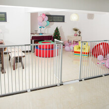 筱宠H8宠物栏杆隔离门防挡猫狗狗围栏儿童隔离栅栏窗户楼梯室内护栏狗笼子大中小型犬家用阳台隔离栏 适用宽度194-201CM 103cm高