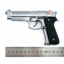 1:2.05抛壳M92F合金模型玩具枪全金属军迷军事收藏枪伯莱塔模型道具枪可拆卸拼装不可发射 抛壳M92F 银色 默认包装
