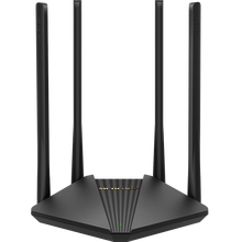 MERCURY/水星 全千兆端口1200M双频千兆无线路由器家用5g穿墙扩展无线网络WiFi发射器 黑色-D121G 千兆端口版