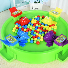 青蛙抢吃豆桌面大号游戏疯狂贪吃网红玩具儿童亲子宝宝创意玩具新年礼物 四个玩【24颗豆】