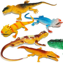 大号软胶蜥蜴鳄鱼变色龙模型  仿真爬行动物玩具 6款套装儿童玩具