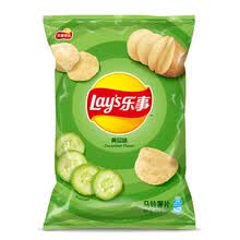 超市	乐事Lay's薯片 休闲零食 膨化食品 黄瓜味 75克