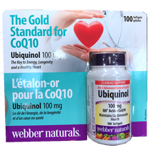 加拿大直邮 Webber Naturals伟博还原型泛醇辅酶Q10胶囊100mg100粒 单瓶