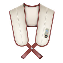 乐臣（lesen）颈椎按摩器肩颈按摩披肩按摩仪脊颈颈部肩部腰部背部捶打按摩 典雅白