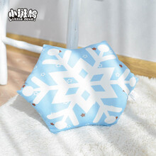 小斑鸠 创意羽绒棉小清新抱枕 沙发靠垫办公室靠枕背垫 儿童帐篷配件 雪花款