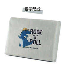 高中卡通坐垫学生教室椅子透气座垫凳子垫子宿舍屁垫记忆棉加厚长方形椅垫办公室板凳垫子屁股垫 摇滚恐龙（卡通短绒） 34x24x4cm 搭扣防滑款