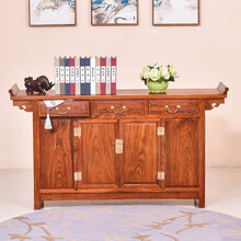 九合铭苑红木家具非洲花梨（学名：刺猬紫檀）玄关柜餐边柜歺边柜厨房储物柜实木中式斗柜收纳柜O 长152*宽40*高85cm