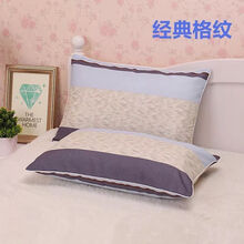 枕头学生单人一只装枕芯送枕套宿舍日式卡通可爱成人男女孩青少年 【60*40经典格纹】1枕芯+1枕套