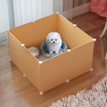 宠趣汇 狗笼子室内中小型犬栅栏隔离门狗窝挡狗板防护栏自由组合宠物围栏 8片装-幸运木